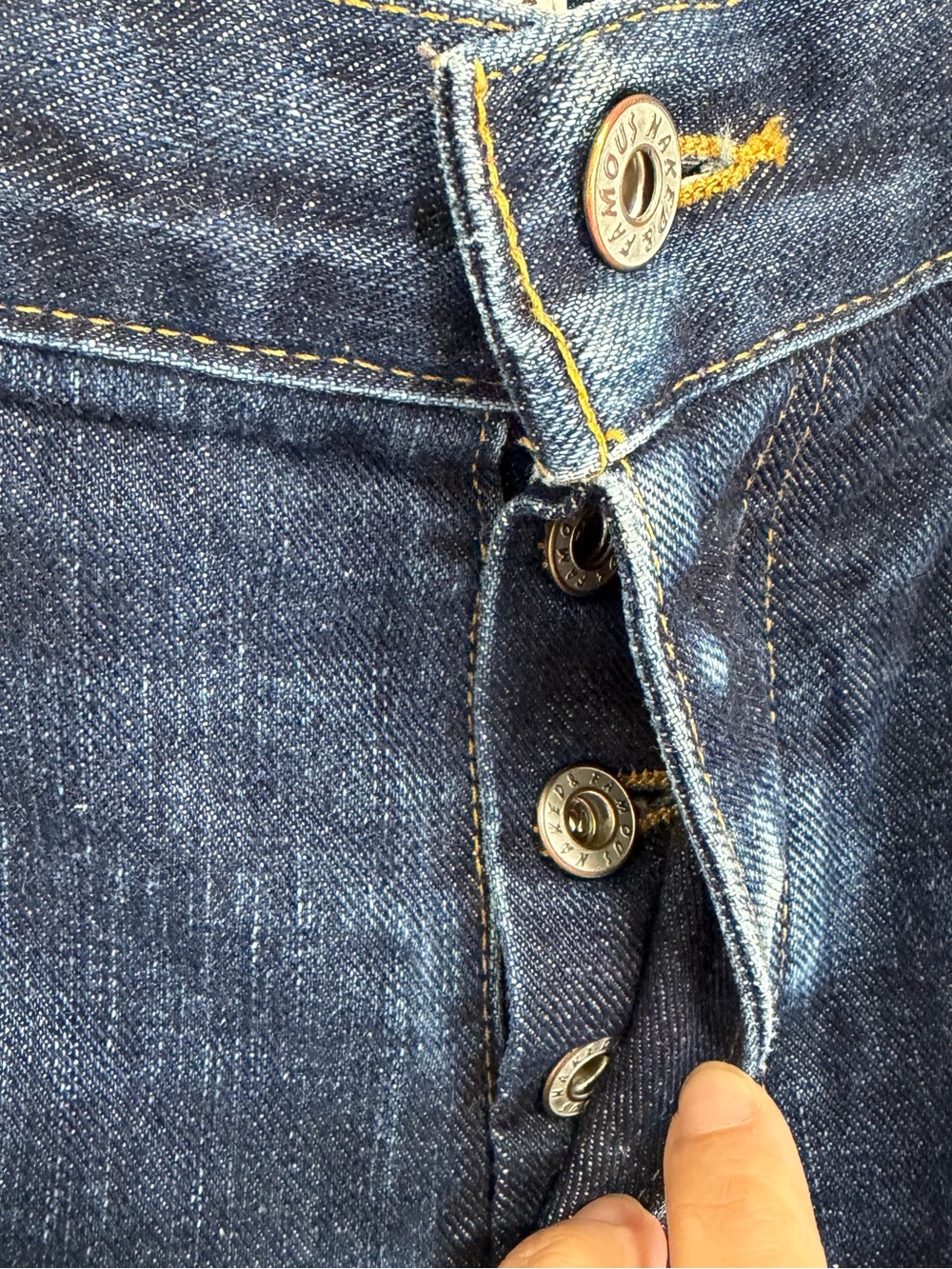 NAKED & FAMOUS Slim Guy Left Hand Twill Selvedge Denim Shorts Cut Off Jean 32 - Picture 5 of 10